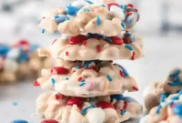 One-Pot Patriotic Peanut Clusters