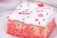 Sweet Valentine’s Poke Cake