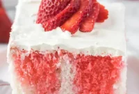 Easy Strawberry Poke Cake