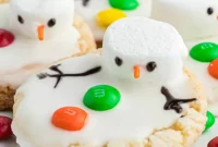 Adorable Melted Snowman Cookies