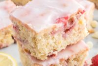 Zesty Strawberry Lemon Blondie Delight