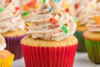 Rainbow Cereal Cupcakes