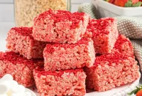 Strawberry Dream Krispie Bars