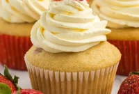 Heavenly Strawberry Shortcake Cupcakes