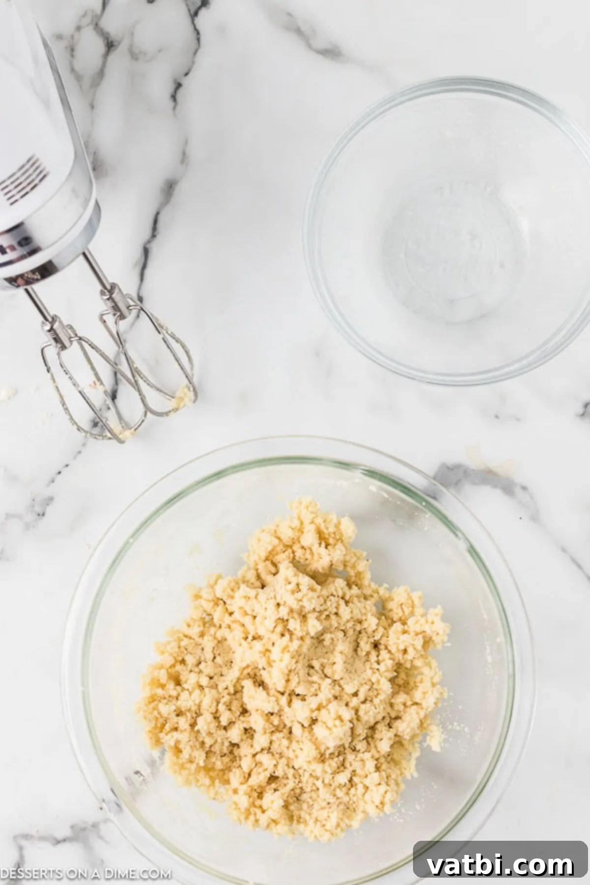 Buttery Gluten-Free Shortbread Bliss 5 Flour mixed in with the butter.
