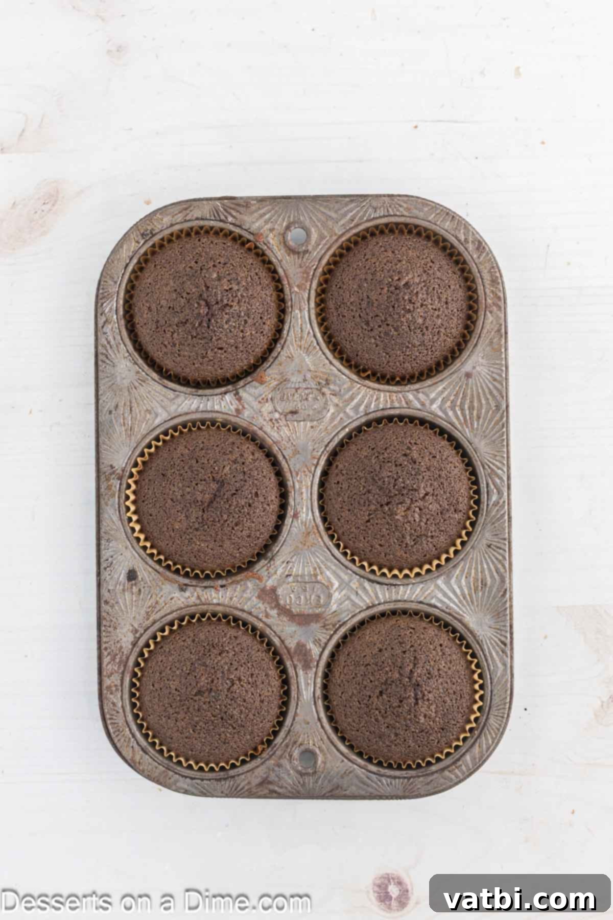 Velvet Stout Cupcakes 8 Cupcakes cooling in pan.