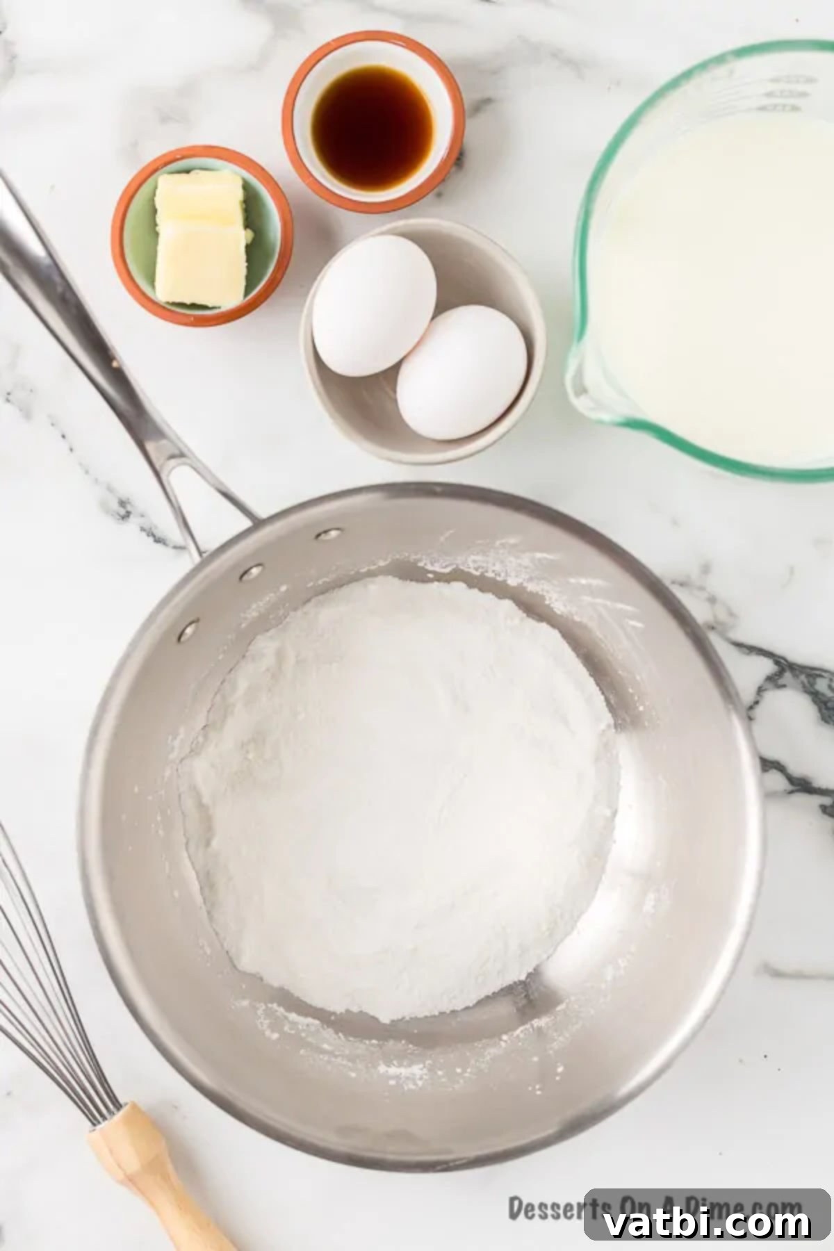 Creamy Homemade Vanilla Pudding 4 Sugar, cornstarch and salt in medium saucepan.