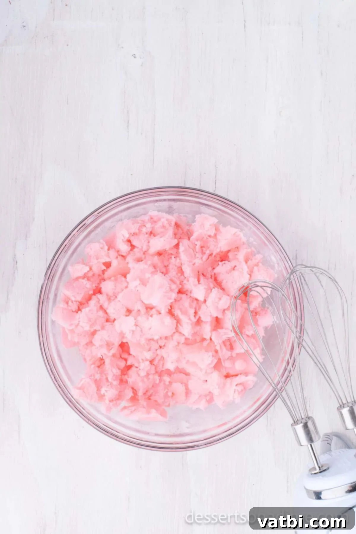 No-Churn Kool-Aid Ice Cream Magic 6 Mixing bowl with mixture combined.