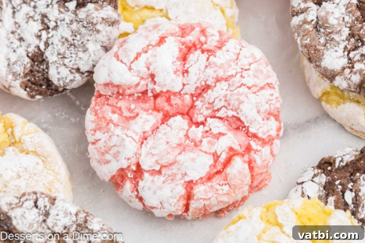 Fluffy Cool Whip Cookies 2 A charming arrangement of soft, fluffy Cool Whip Cake Mix Cookies dusted with powdered sugar, ready to be enjoyed.