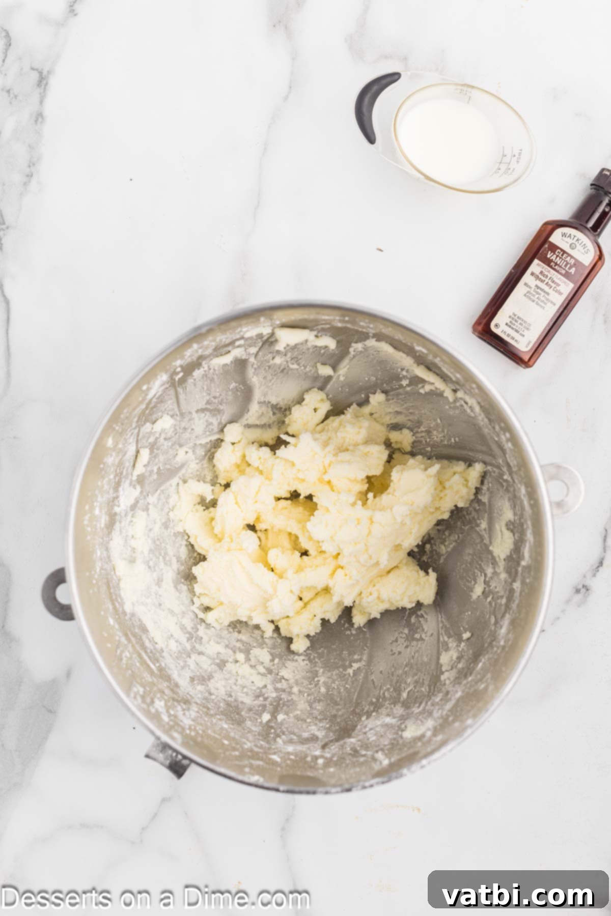 Icing combined together in a mixing bowl to decorate the Gingerbread house with. 