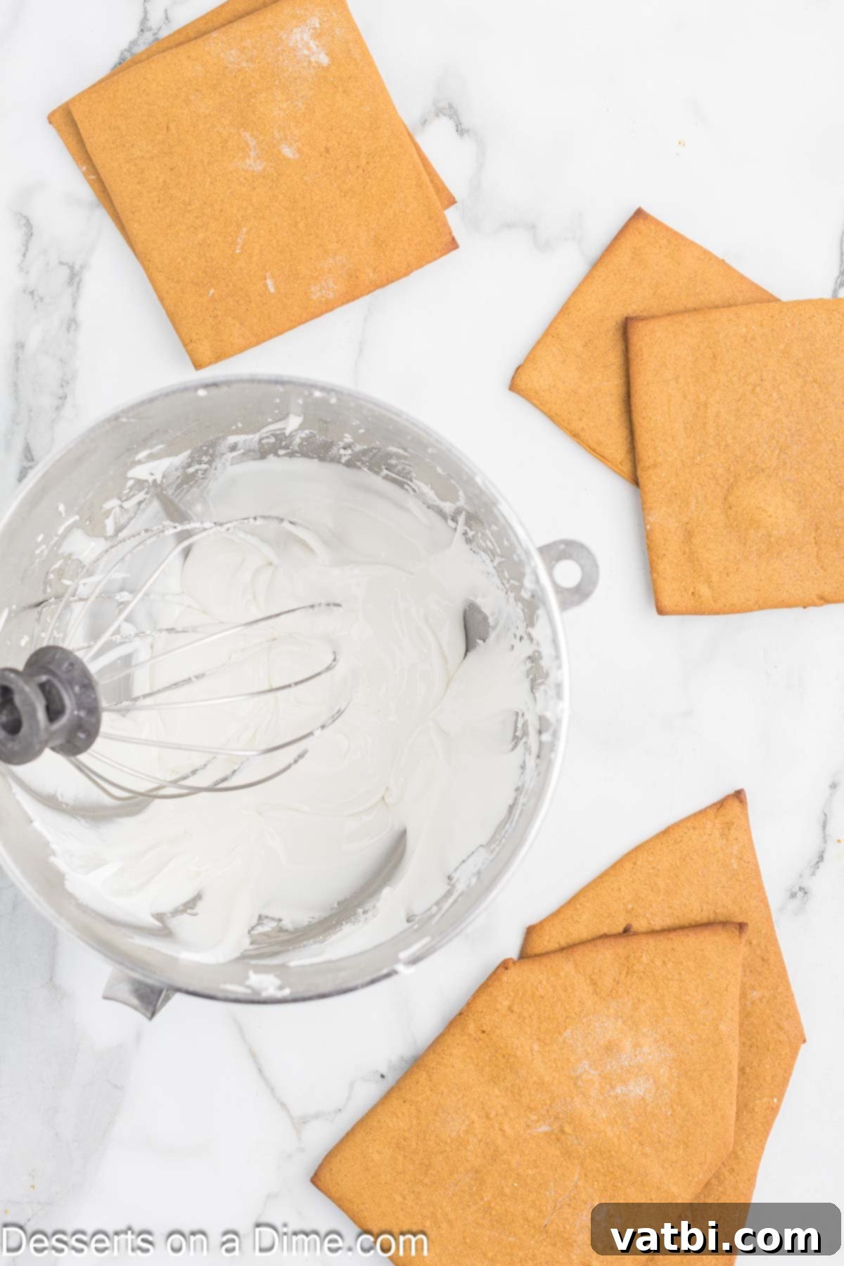 Icing combined together in a mixing bowl. 