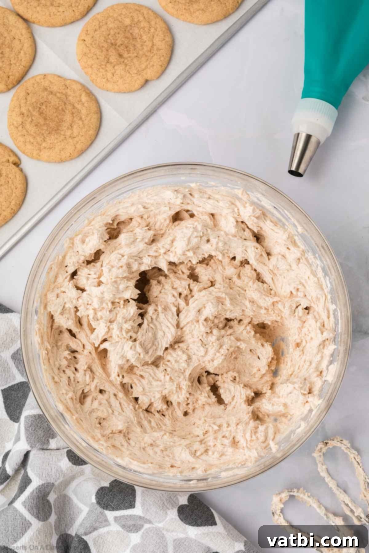 Churro Cookie Bliss 15 Frosting combined until creamy texture.