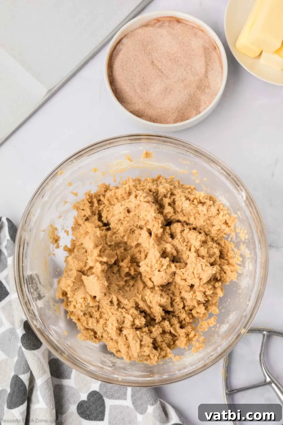 Churro Cookie Bliss 9 Wet and dry ingredients combined together.