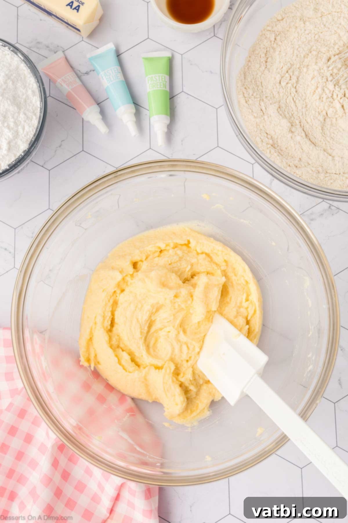 Soft Sour Cream Sugar Cookies 7 All wet ingredients thoroughly mixed together in a bowl.