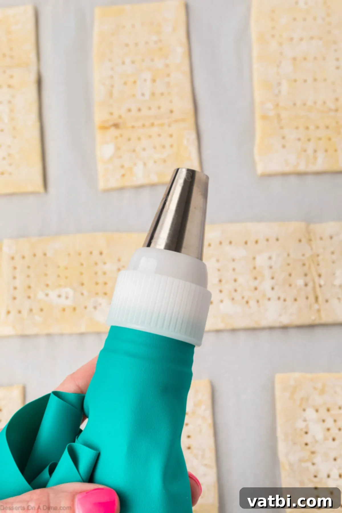 Heavenly Cream Cheese Danish 9 Piping bag ready to use.