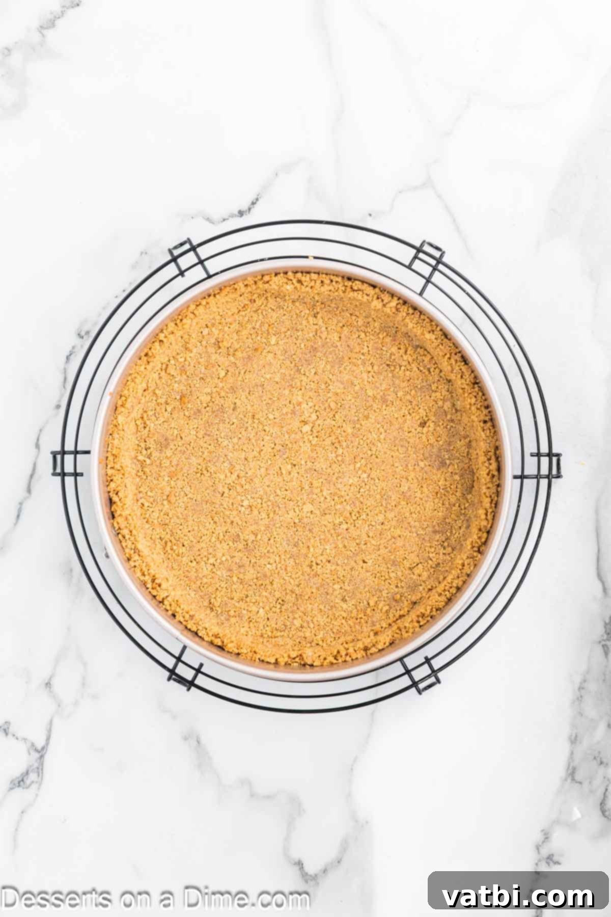 Luscious Lemon Blueberry Cheesecake 4 Graham cracker crust mixture pressed evenly into a springform pan, extending slightly up the sides.
