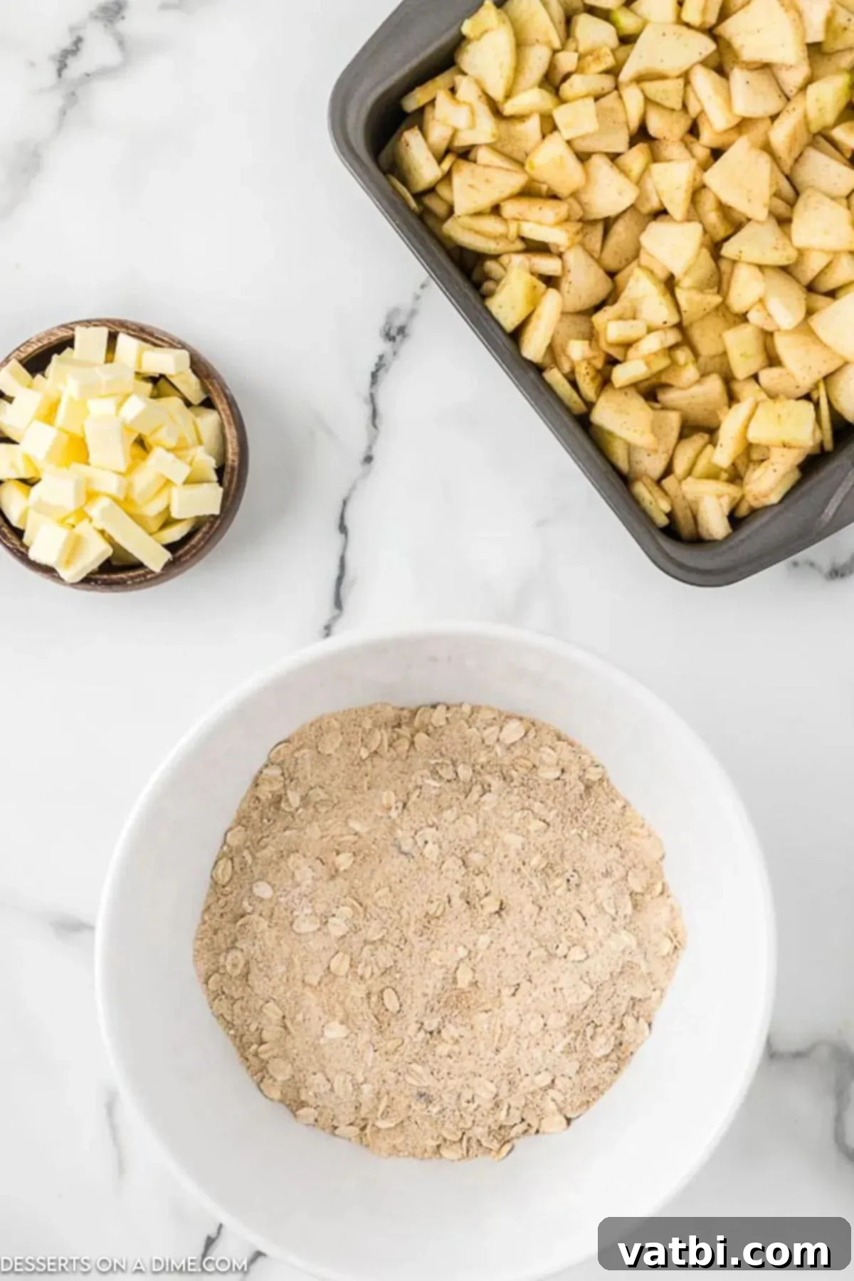 Classic Apple Crisp 6 Brown sugar mixture in a bowl.