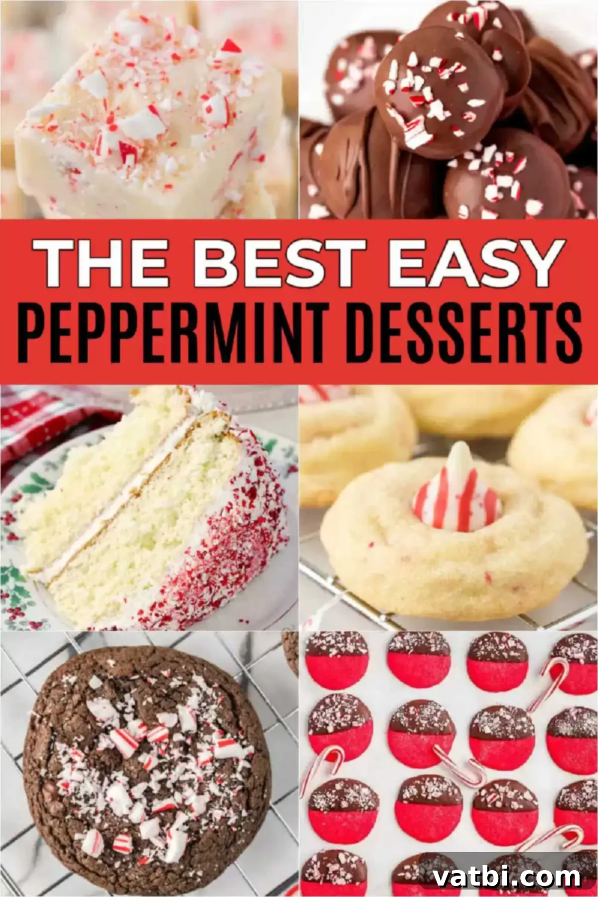 35 Simple Peppermint Delights 2 Check out some of our favorite easy peppermint desserts that are perfect to make during the holidays or anytime of the year. From cookies, to fudge, to cake and cupcakes…you’ll find a peppermint dessert for everyone. #dessertsonadime #holidaydesserts #peppermintdesserts #easydesserts