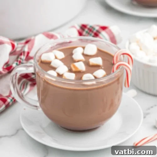 35 Simple Peppermint Delights 21 Crockpot Peppermint Hot Chocolate