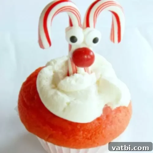 35 Simple Peppermint Delights 4 Reindeer Peppermint Cupcakes