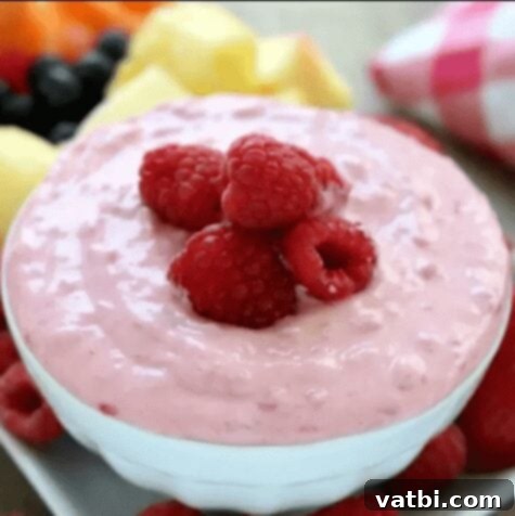 Blush Bites 7 Raspberry Fruit Dip served with fresh fruit.