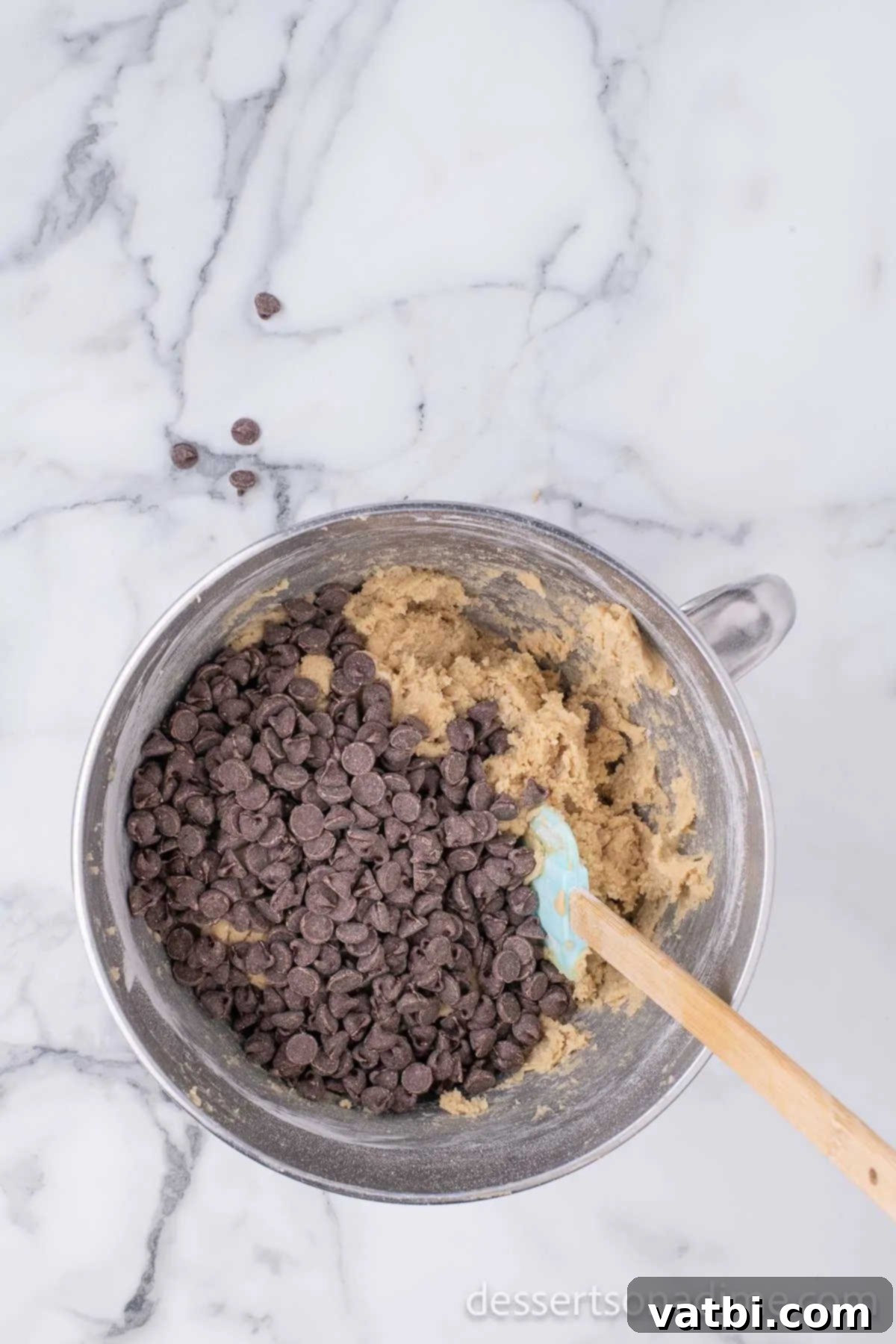 The Ultimate Crumbl Chocolate Chip Cookie Dupe 7 Stir in the chocolate chips