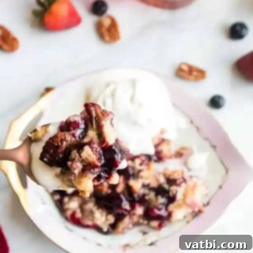 27 Deliciously Easy Blueberry Desserts 9 Baked berry crisp with pecans and blueberries.