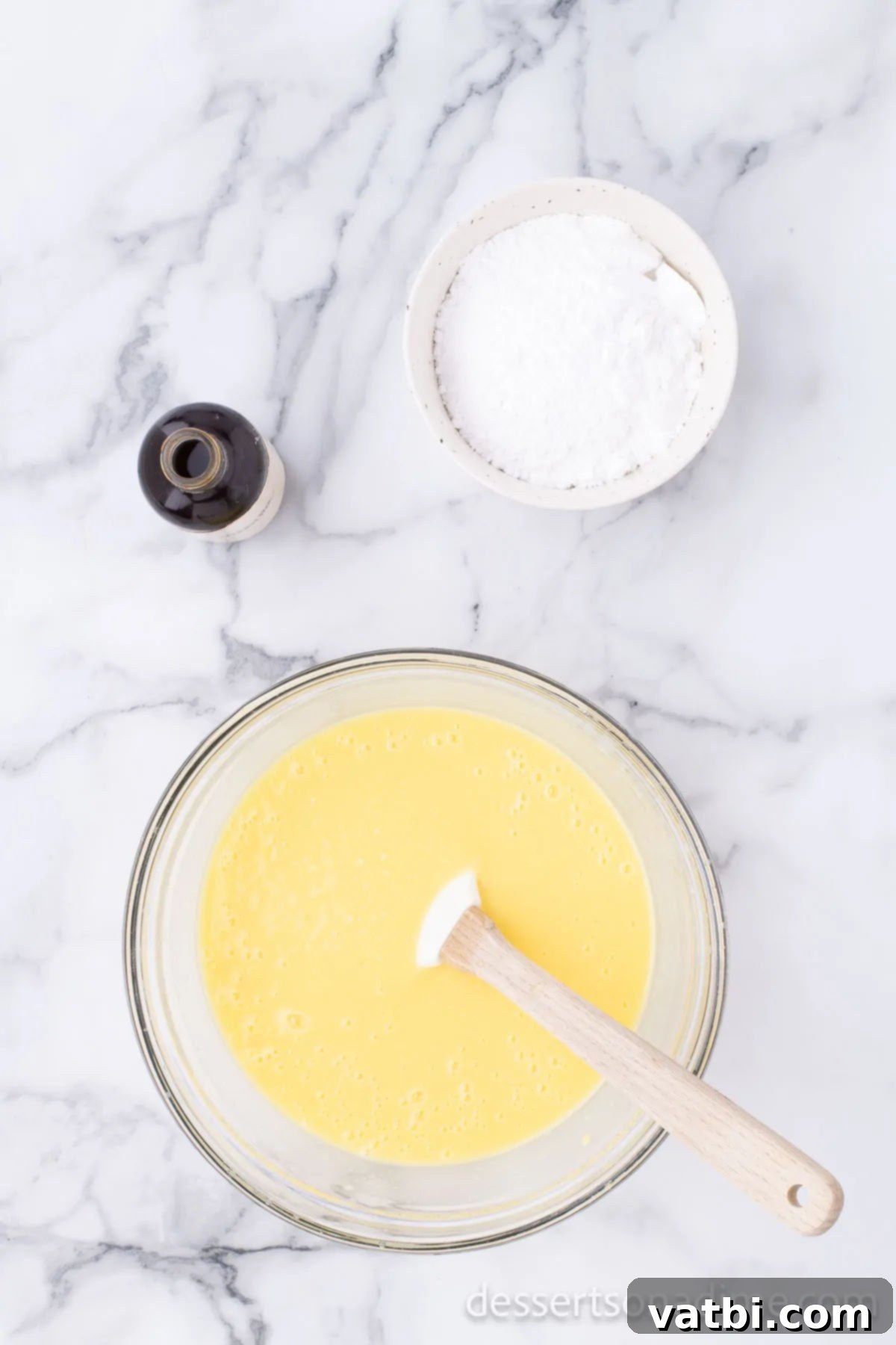 Simple Cream Cheese Free Dirt Cake 5 Pudding mix in bowl.