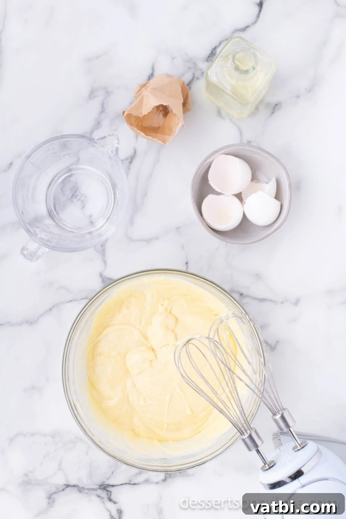 Spectrum Sweets 4 Mixing bowl with batter combined.