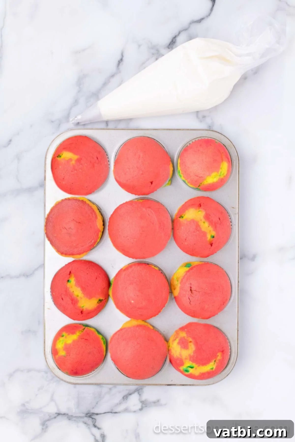Spectrum Sweets 7 Cupcakes baked and cooling.