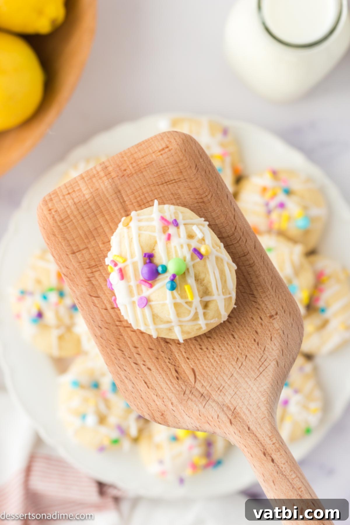 Italian Easter Cookies 12 Cookie on a spatula.
