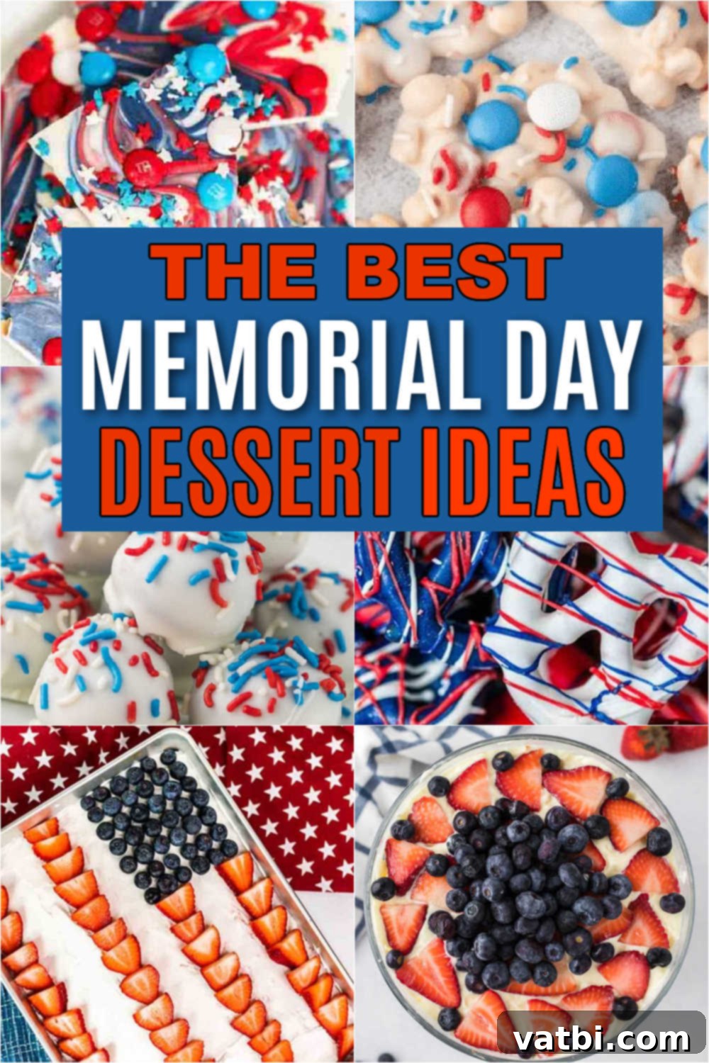 Favorite Memorial Day Desserts 2 Collage of Memorial Day Desserts
