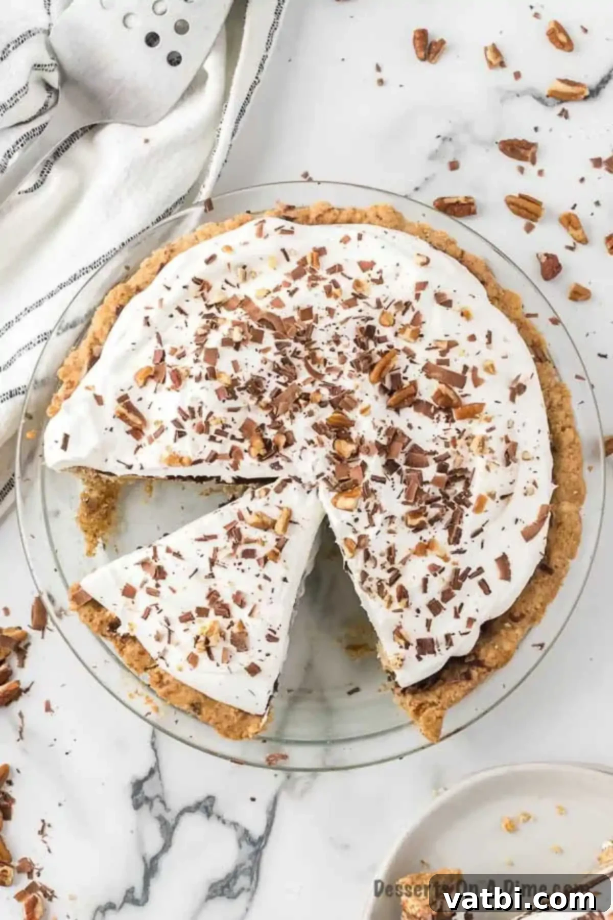 Possum Pie cut into slices. 