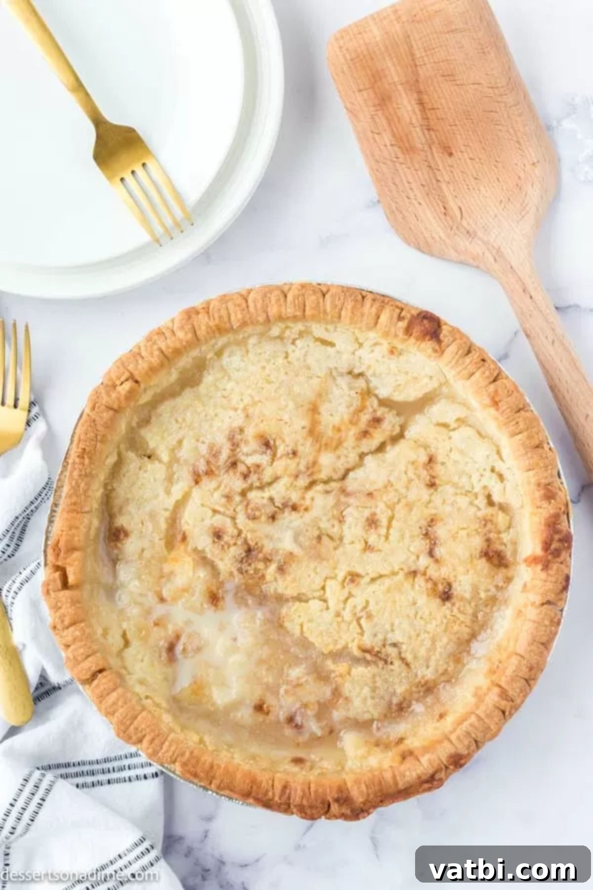 Bubbly Lemon-Lime Pie 2 Sprite pie ready to enjoy, showcasing its golden crust and bubbly filling.