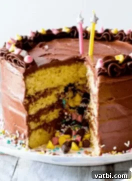 32 Irresistible Cinco de Mayo Sweet Treats 11 A slice of Piñata Cake revealing candies inside