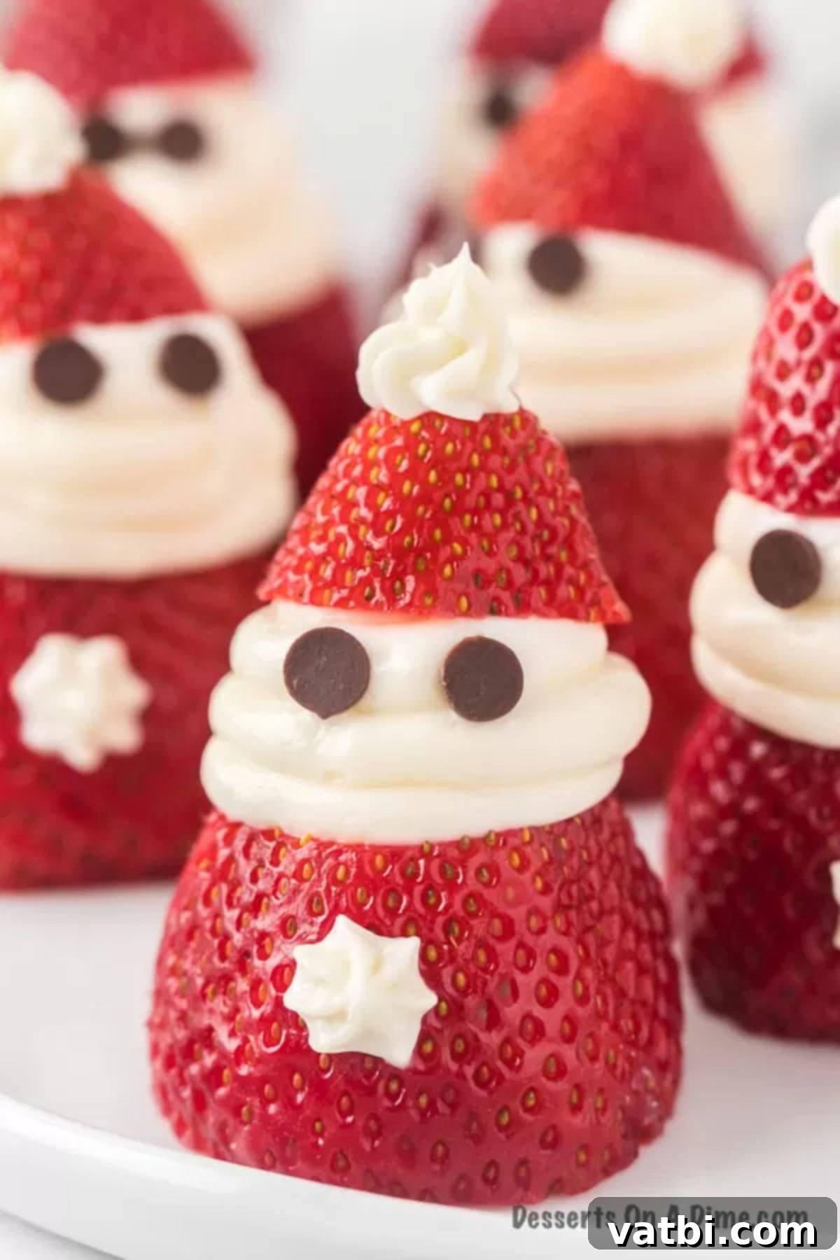 Strawberry santas ready to enjoy.