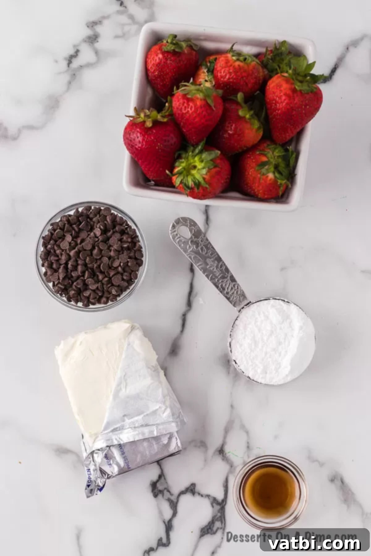 Ingredients for Strawberry santas.