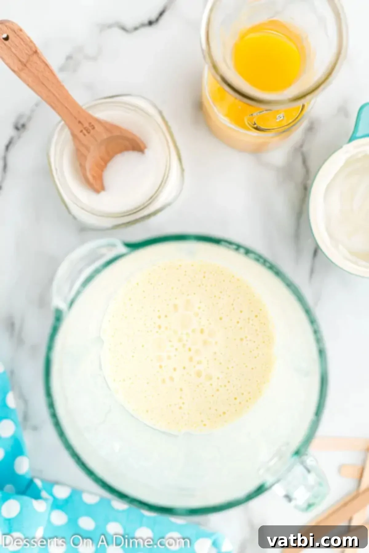 Orange Swirl Dream Pop 5 Ingredients blended together.