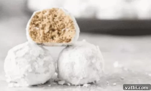 Sweet and Simple Mexican Delights 7 Delicate Snowball Cookies dusted with powdered sugar.