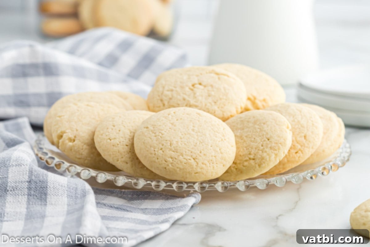 Homestyle Sugar Cookies 2 Platter of golden brown old fashioned sugar cookies ready to enjoy.