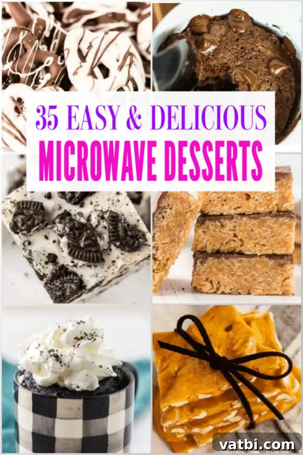 35 Effortless Microwave Delights 2 The next time you have a sweet craving, try 35 Easy Microwave Desserts for Quick and delicious Treats. These microwave dessert recipes take just seconds. Learn how to make desserts in a mug, plus some that are healthy and keto friendly too! You will love these easy to make microwave desserts.