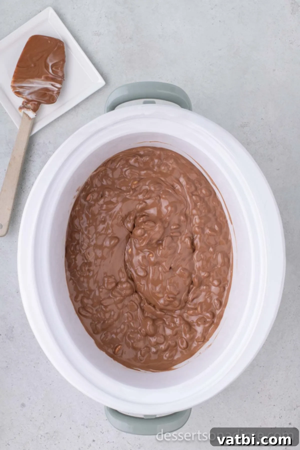 Mixture ready to be scooped.
