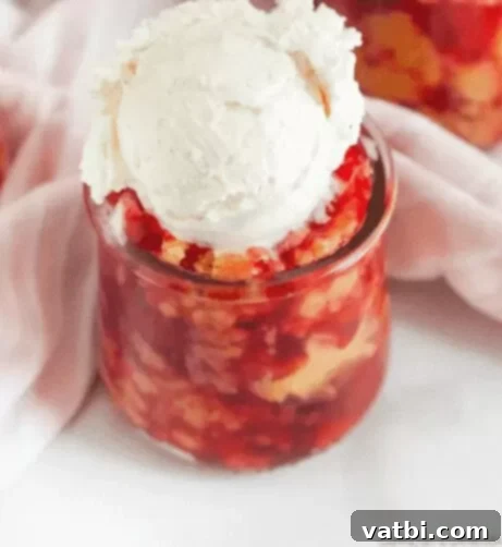 Effortless Dump Cake Delights 6 A Crock Pot Cherry Dump Cake, showcasing sweet cherry filling and a tender, golden cake topping.