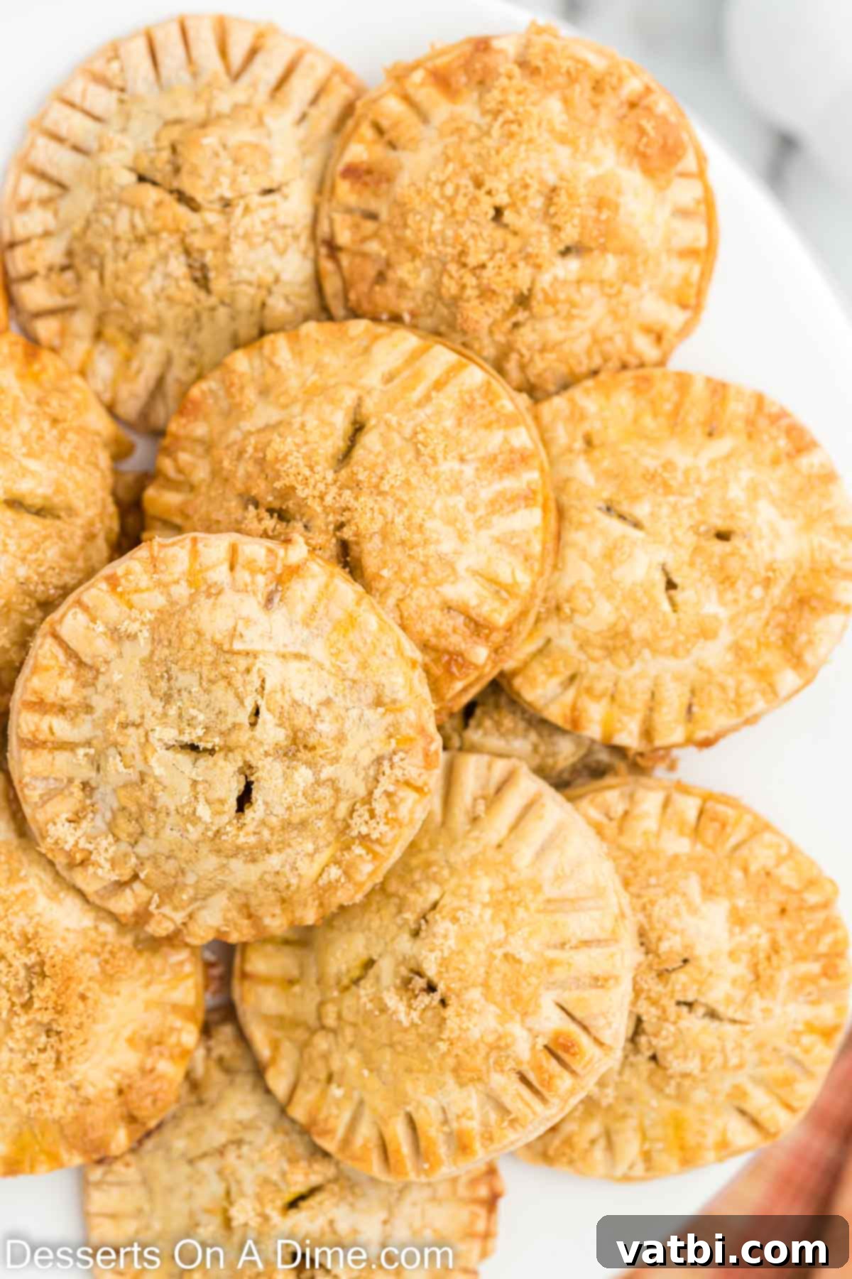 Pumpkin Pie Cookies 2 Pumpkin pie cookies stacked on a white plate