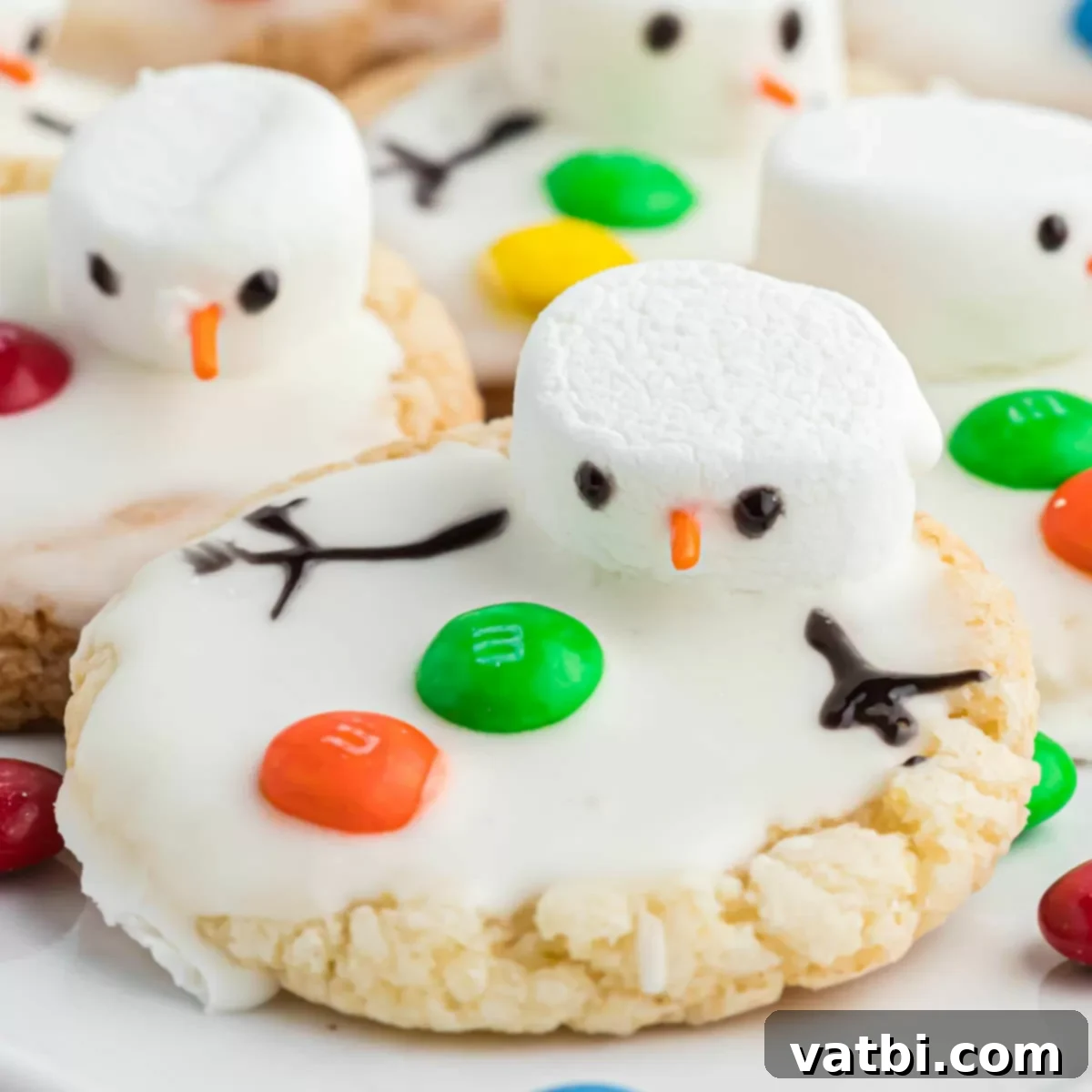 Adorable Melted Snowman Cookies 9 Melted Snowman Cookies Recipe