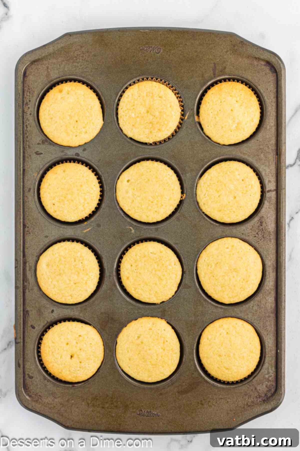 Cupcakes baked and cooling. 