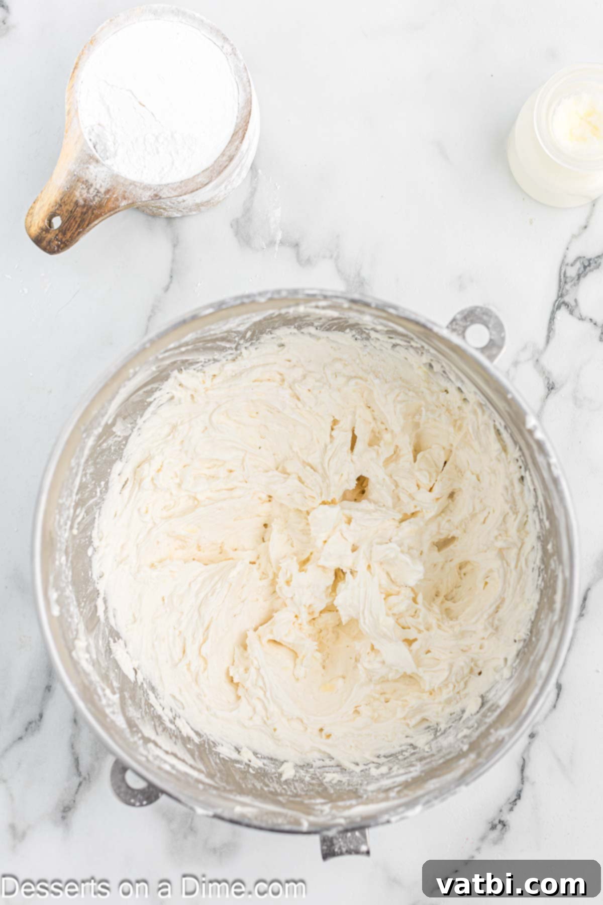 Bowl with butter and shortening for icing. 