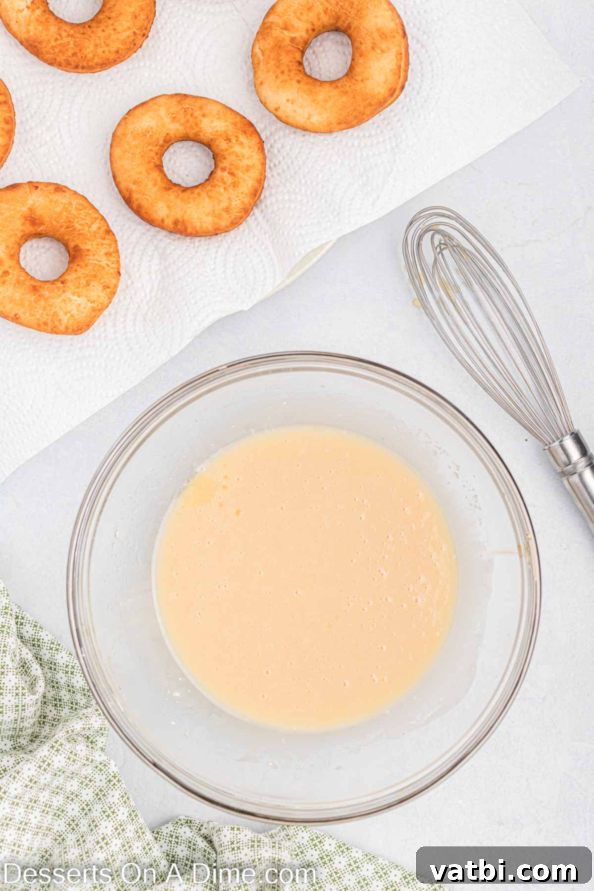 Homemade Krispy Kreme Doughnuts: The Ultimate Guide 14 Glaze combined in a bowl, showing its smooth texture.