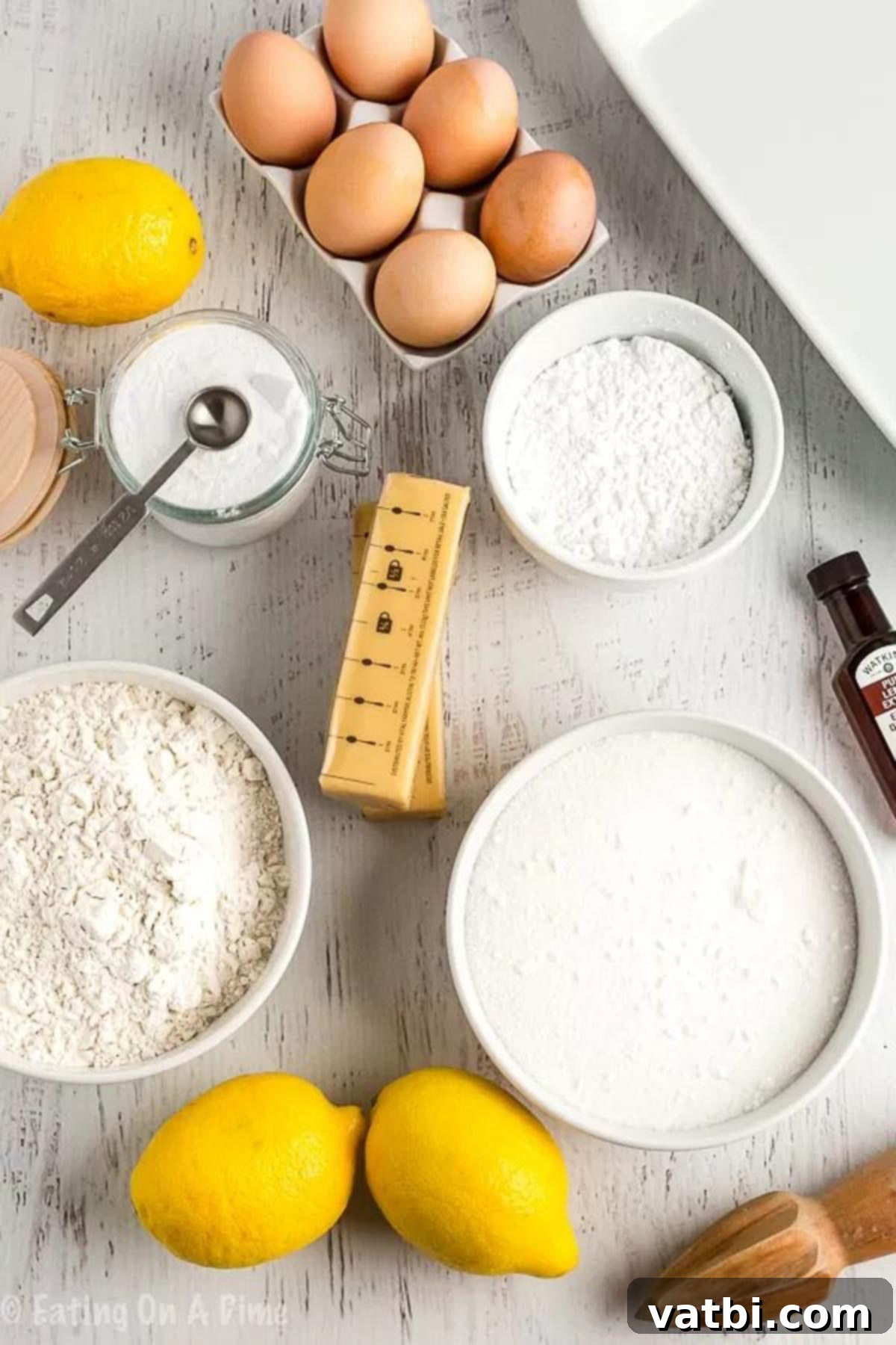We love all things lemon and this Lemon squares recipe does not disappoint. It is sweet and tangy for the best dessert. Oh and that yummy powdered sugar! Ingredients needed - powdered sugar, butter, flour, sugar, eggs, lemon juice, lemon extract, baking powder