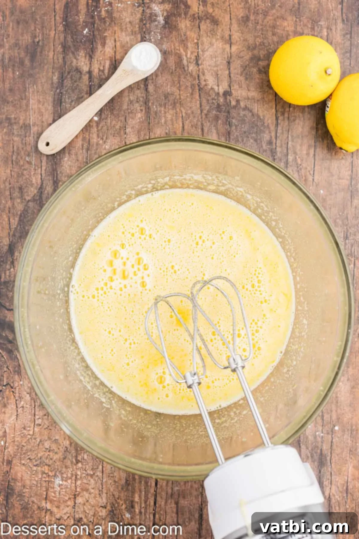 Grandma's Irresistible Lemon Squares 4 Lemon filling combined in a bowl.